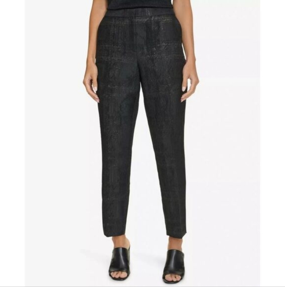 NWOT Calvin Klein Metallic Jacquard Ankle Pants *Call Out - READ Last Sentence*